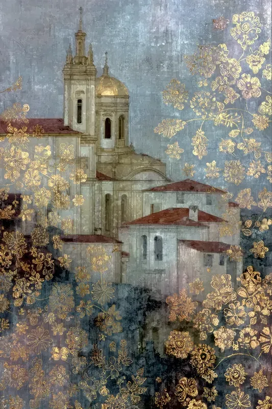 Vintage Gold Leaf Portrait Art