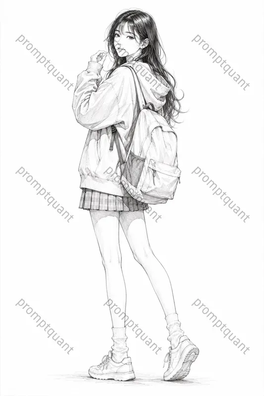 Adaptive Japanese Anime Character Sketches