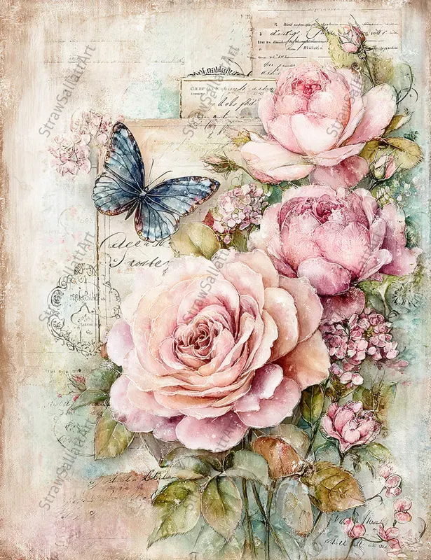 Romantic Shabby Chic Junk Journal Pages