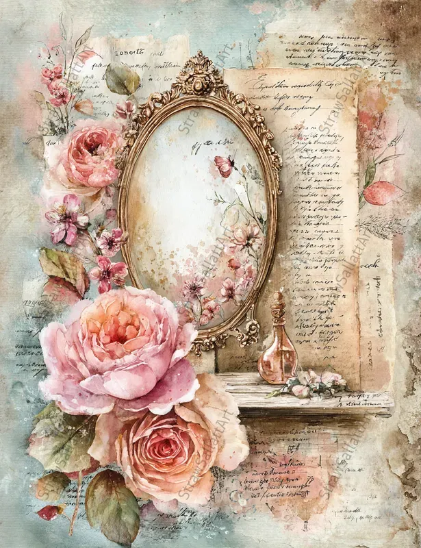 Romantic Shabby Chic Junk Journal Pages