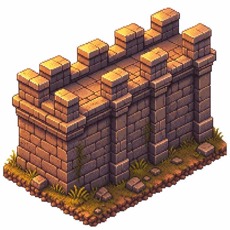Isometric Pixel Art Medieval Castles