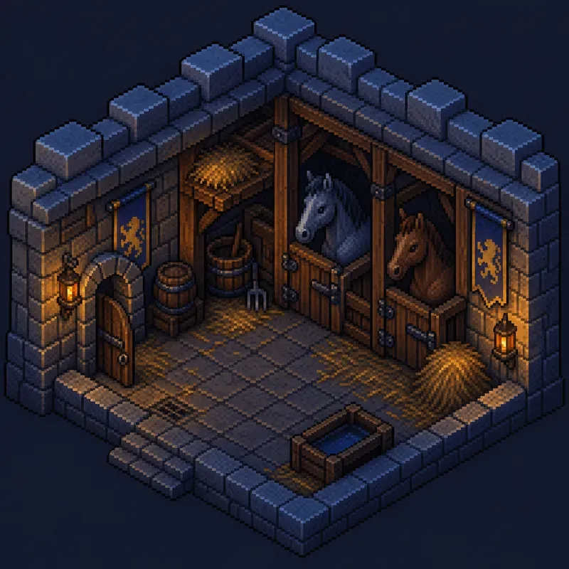 Isometric Pixel Art Medieval Castles