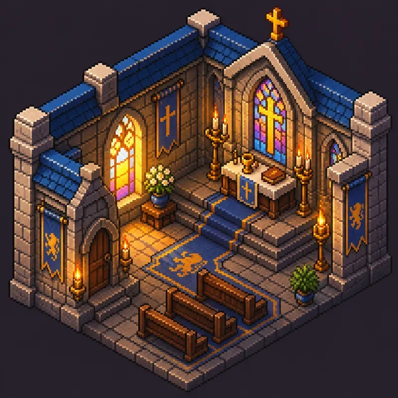 Isometric Pixel Art Medieval Castles