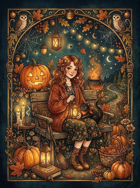 Ornate Autumn Fantasy Illustrations