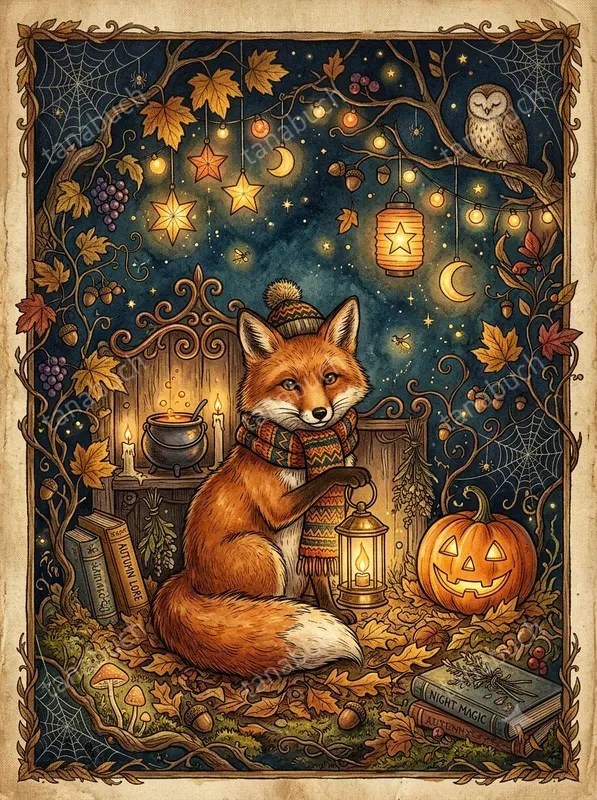 Ornate Autumn Fantasy Illustrations