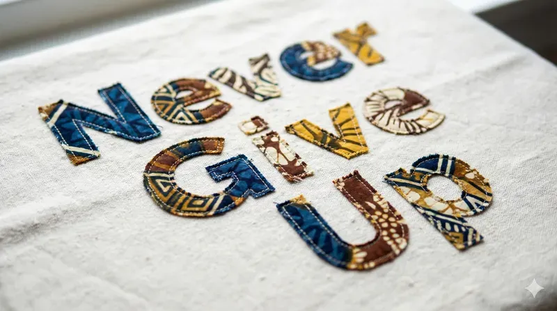 Batik Fabric Typography