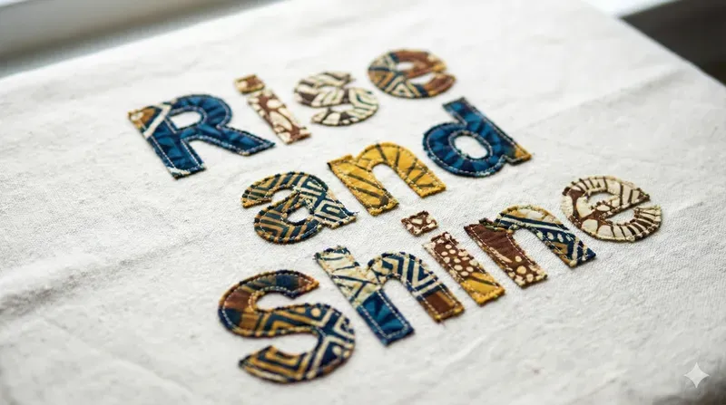 Batik Fabric Typography