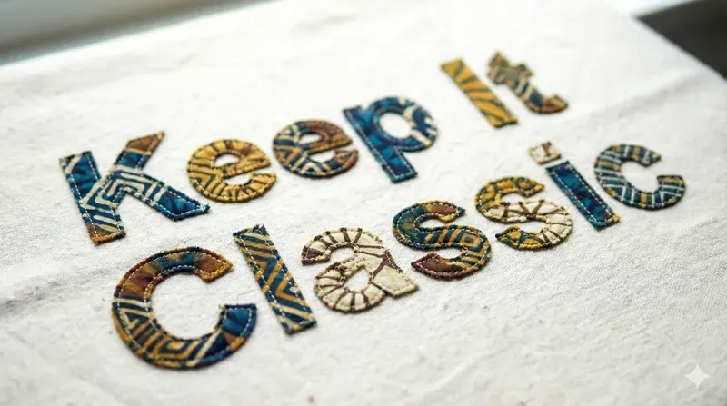Batik Fabric Typography