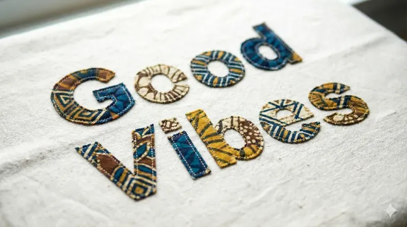 Batik Fabric Typography