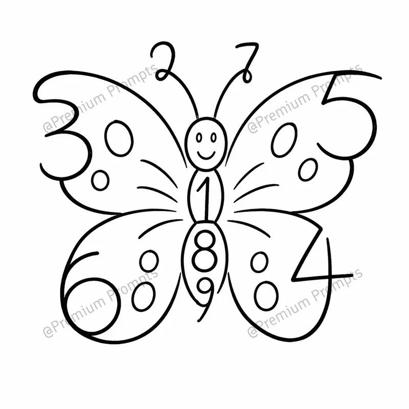 Creative Hidden Numbers Doodle Drawings