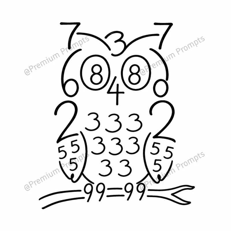 Creative Hidden Numbers Doodle Drawings