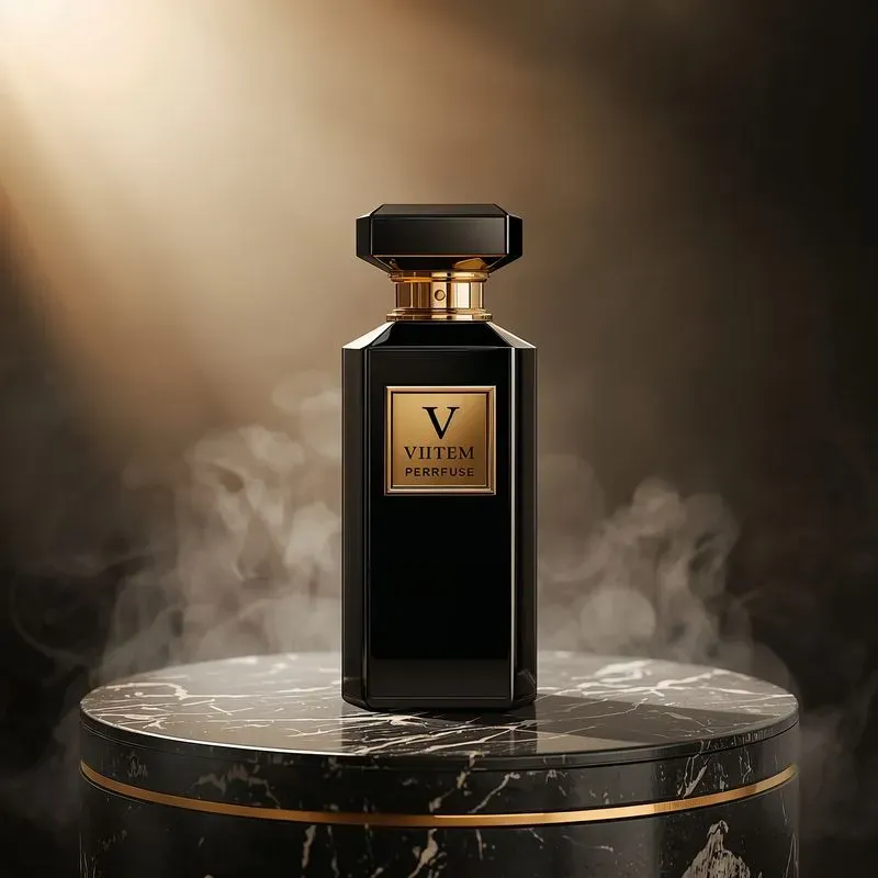 Luxury Black Gold Perfume Photography
