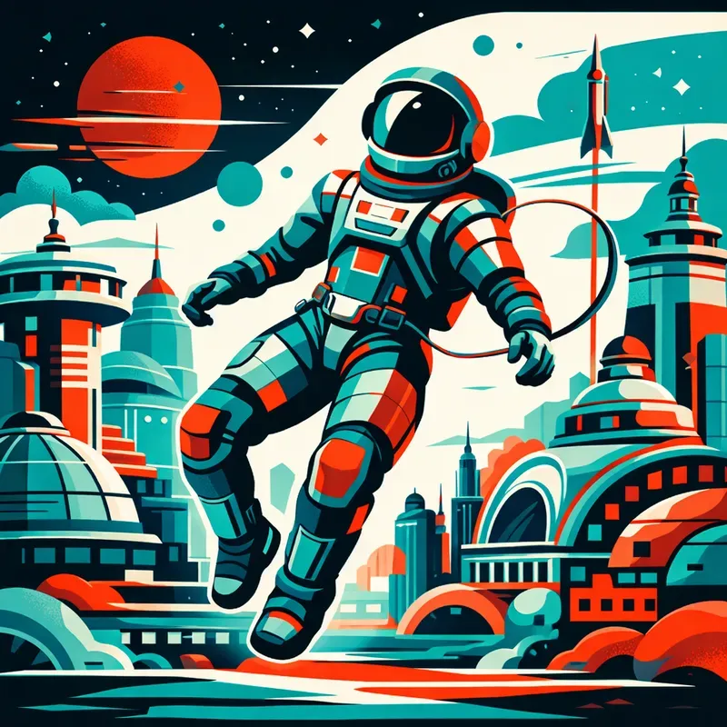 Modern Geometric Character City Art
