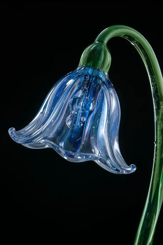 3D Art Nouveau Glass Flower Renders