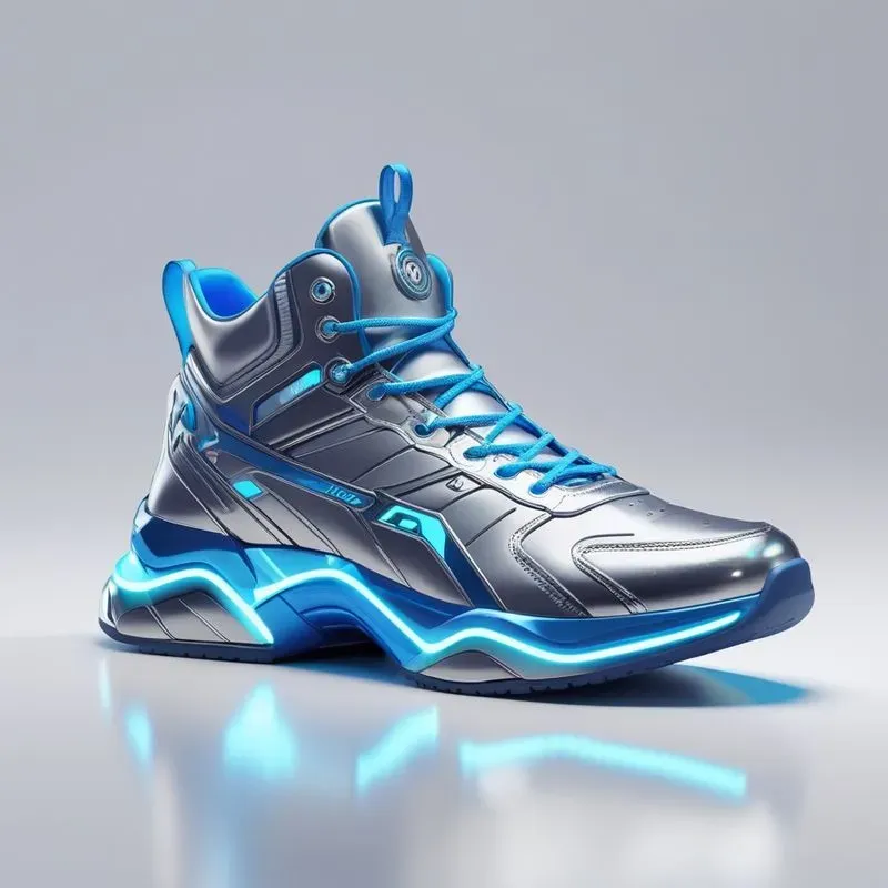 3D Futuristic Cyberpunk Neon Sneakers