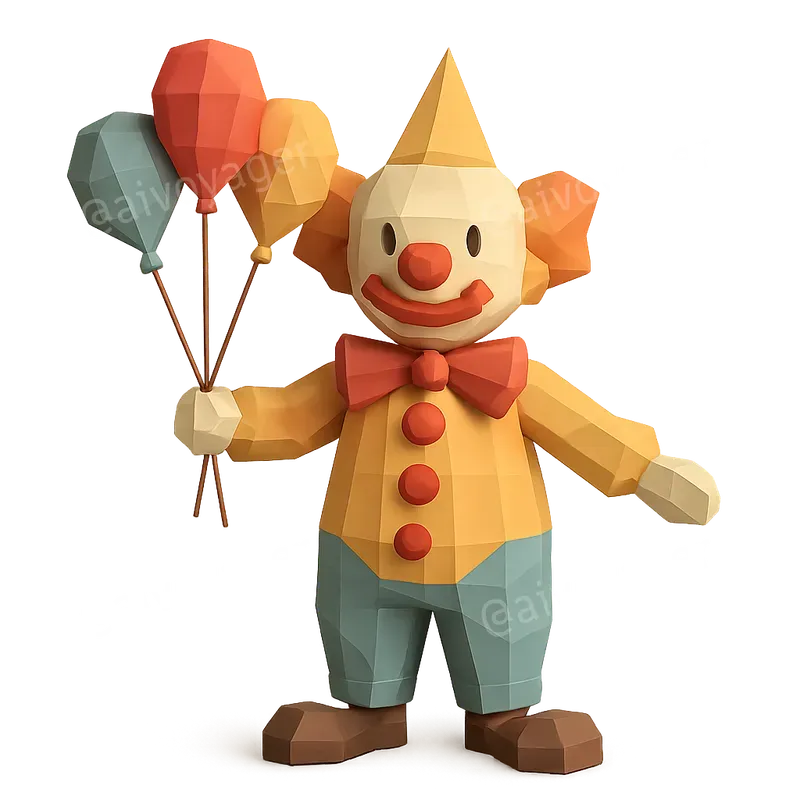 Lowpoly Birthday Party Characters