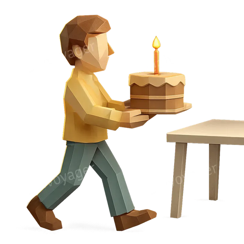 Lowpoly Birthday Party Characters