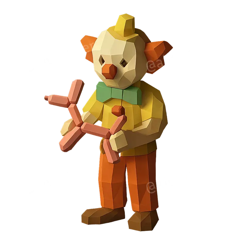 Lowpoly Birthday Party Characters