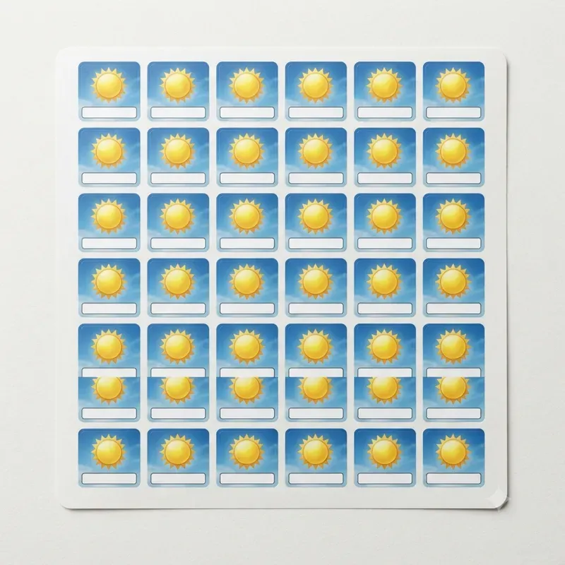 Weather Icon Sticker Sheet Systems