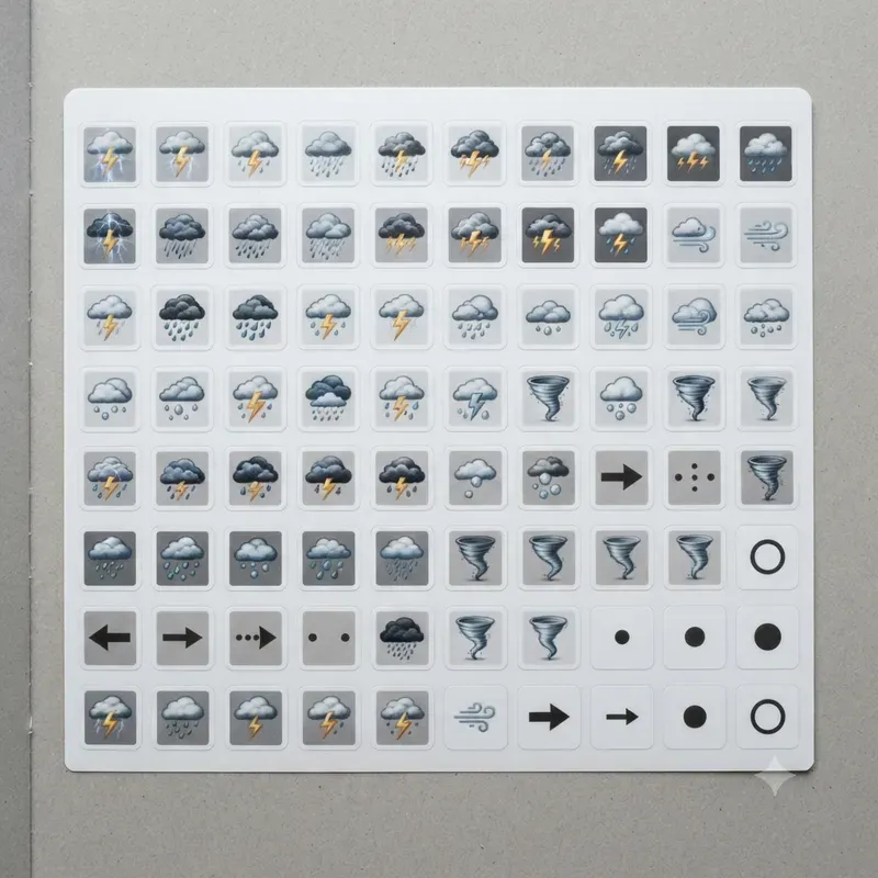 Weather Icon Sticker Sheet Systems
