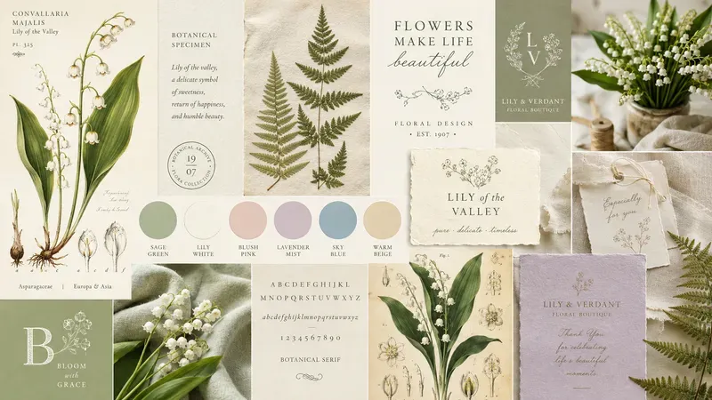 Aesthetic Vintage Florist Branding Boards