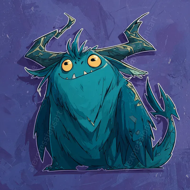 Anthropomorphic Cartoon Creature Stickers