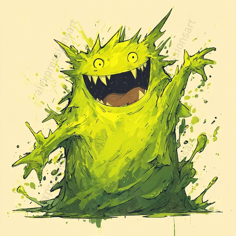 Anthropomorphic Cartoon Creature Stickers