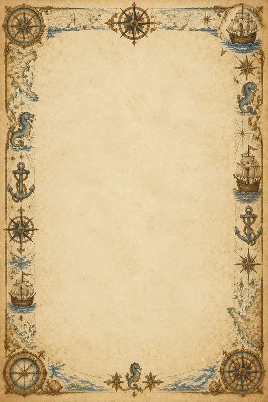 Antique Map Journal Borders