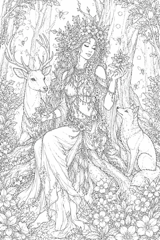 Enchanted Fantasy Coloring Book Pages