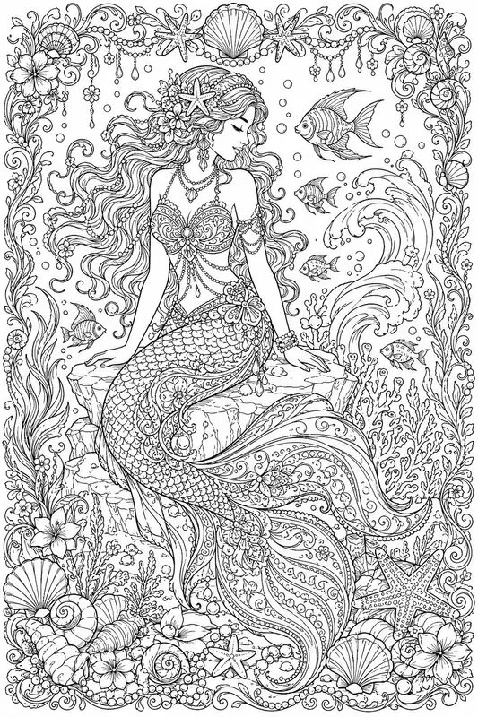 Enchanted Fantasy Coloring Book Pages