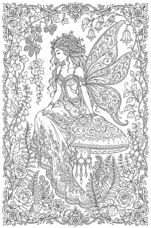 Enchanted Fantasy Coloring Book Pages