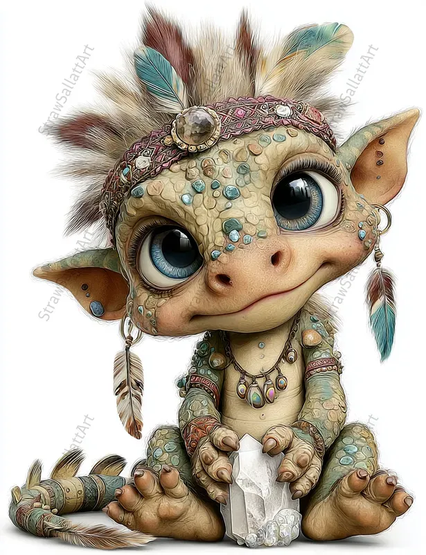 Magical Creatures Tshirt Design Clipart
