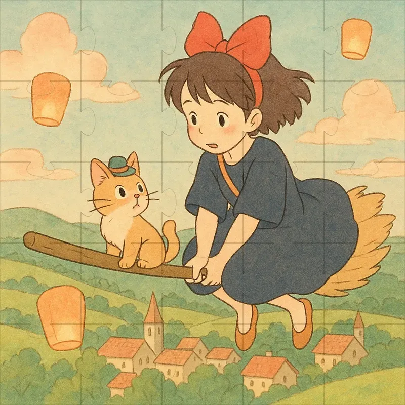 Ghibli Fantasy Character Illustrations