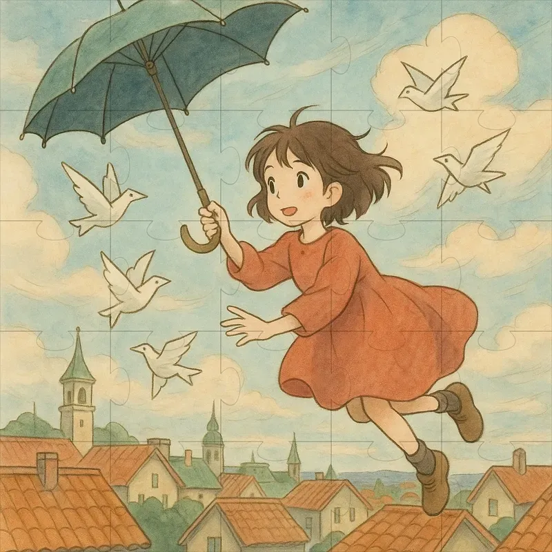 Ghibli Fantasy Character Illustrations