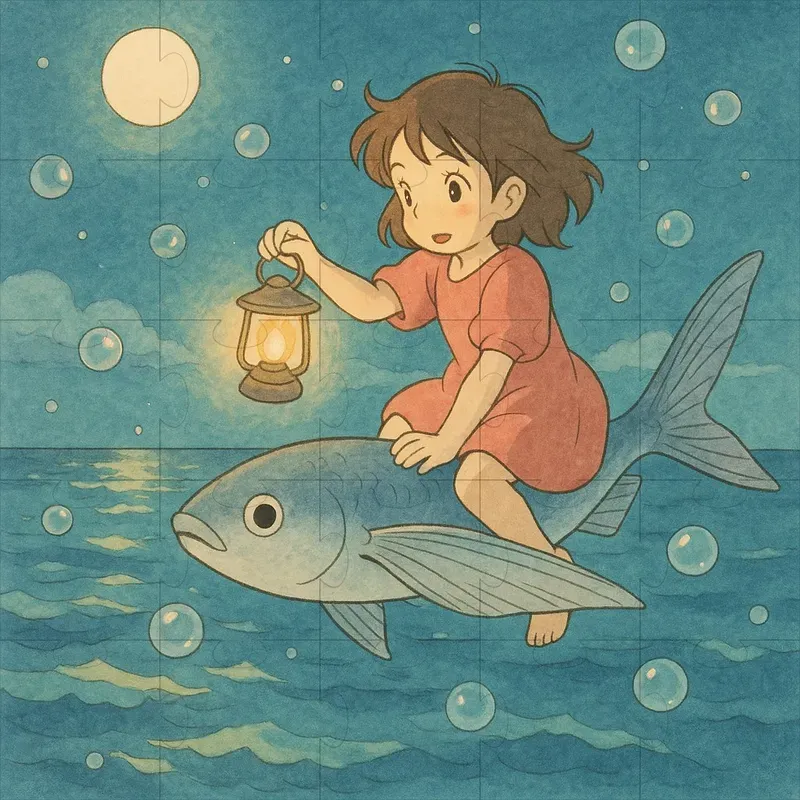 Ghibli Fantasy Character Illustrations
