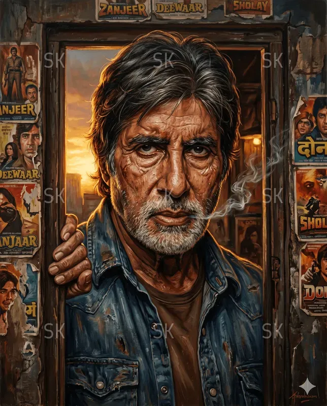 Cinematic Caricature Portrait Paintings