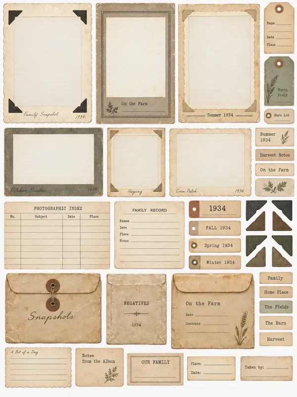 Vintage Photo Archive Ephemera