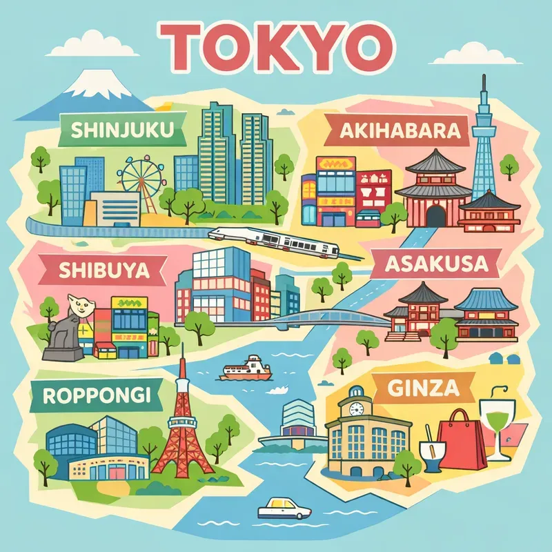 Flat Illustrated City Map Poster Art