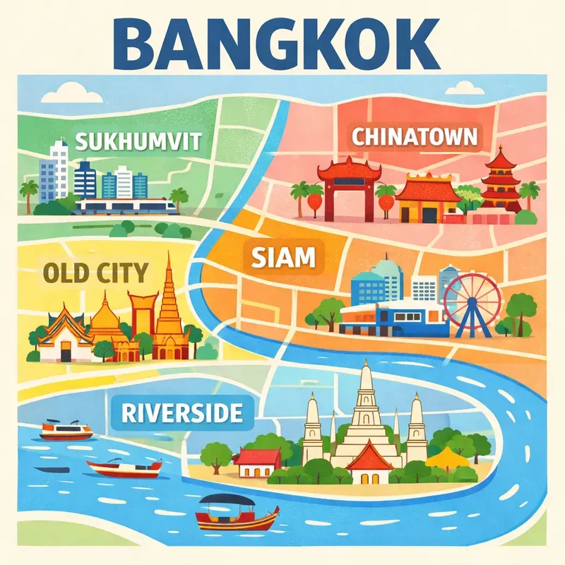 Flat Illustrated City Map Poster Art