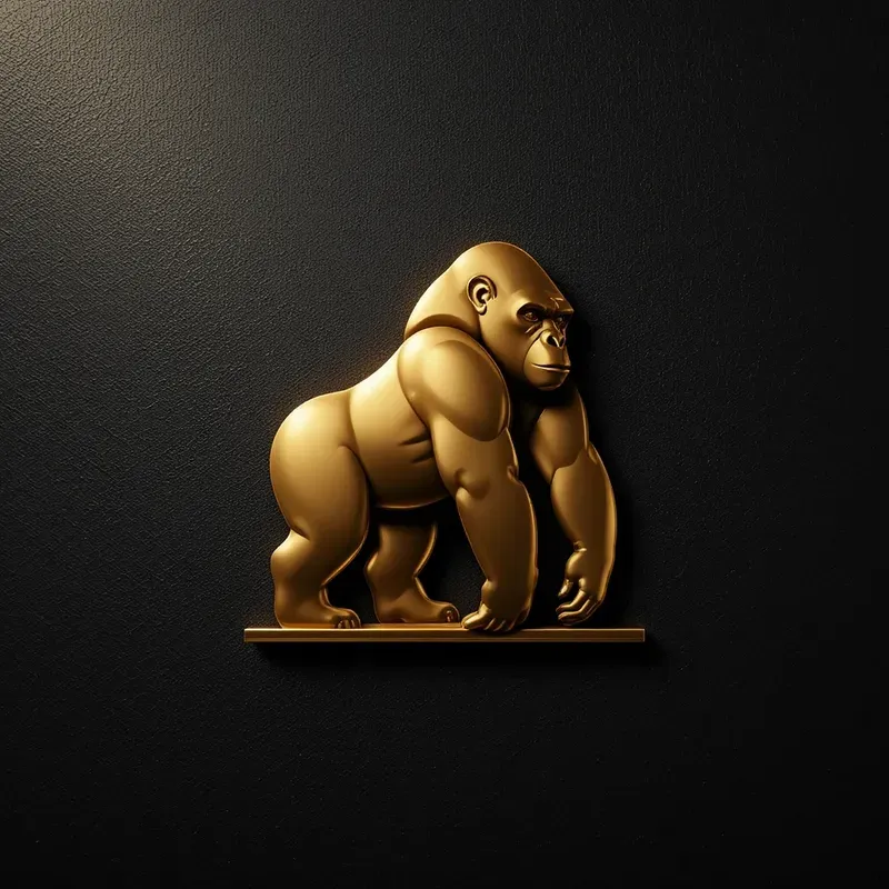 Elegant Gold Logo Sets On Dark Textures