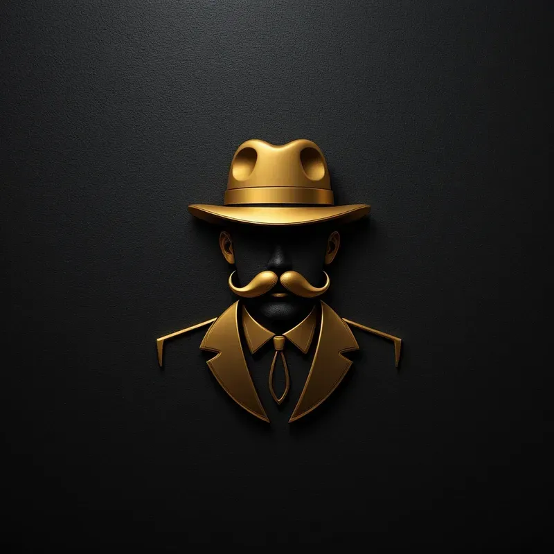 Elegant Gold Logo Sets On Dark Textures