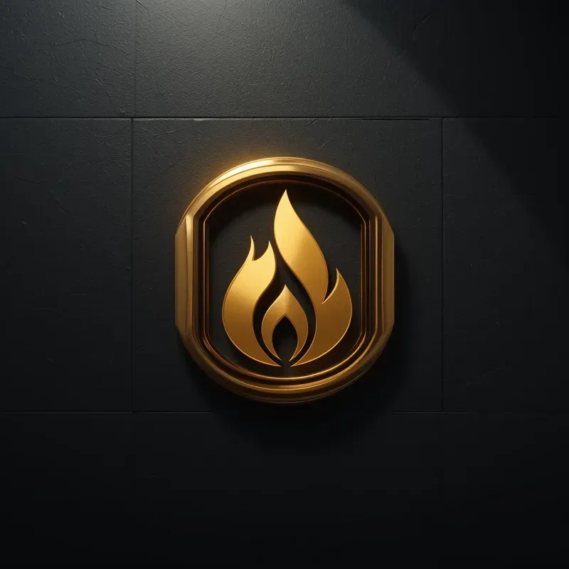 Elegant Gold Logo Sets On Dark Textures