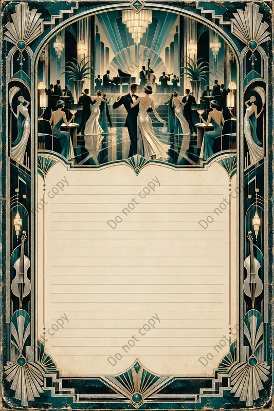 Art Deco Junk Journal Pages