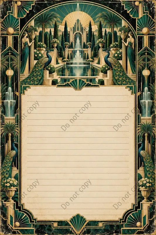 Art Deco Junk Journal Pages
