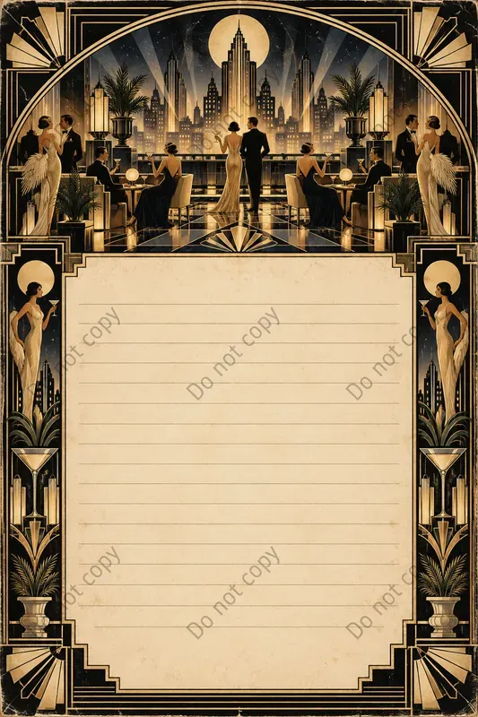Art Deco Junk Journal Pages