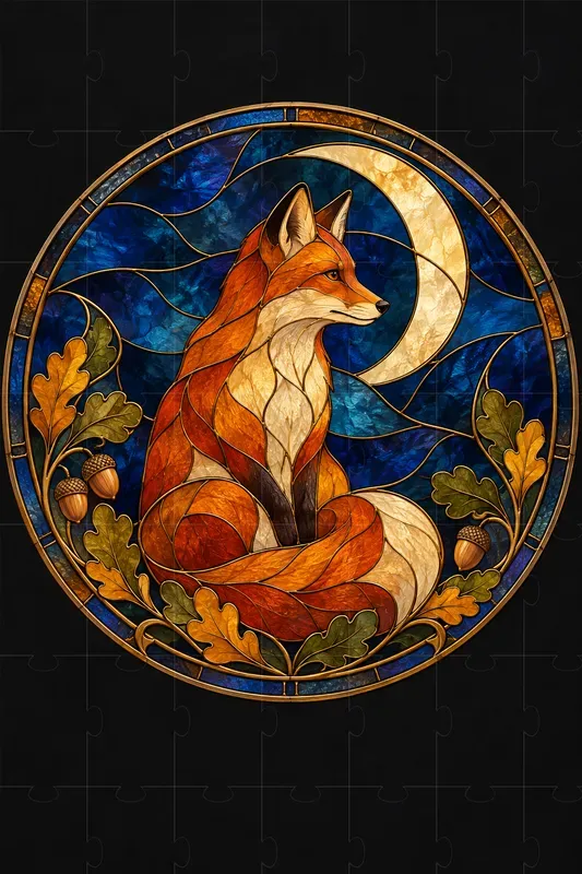 Celestial Stained Glass Animal Art