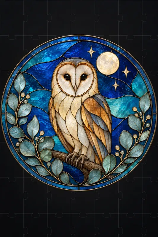 Celestial Stained Glass Animal Art