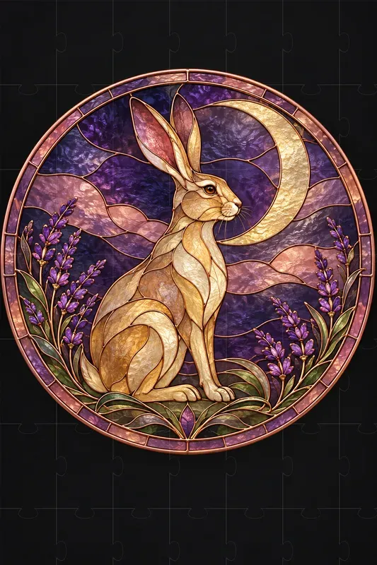 Celestial Stained Glass Animal Art