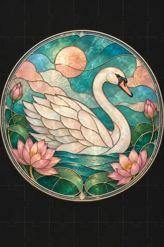 Celestial Stained Glass Animal Art