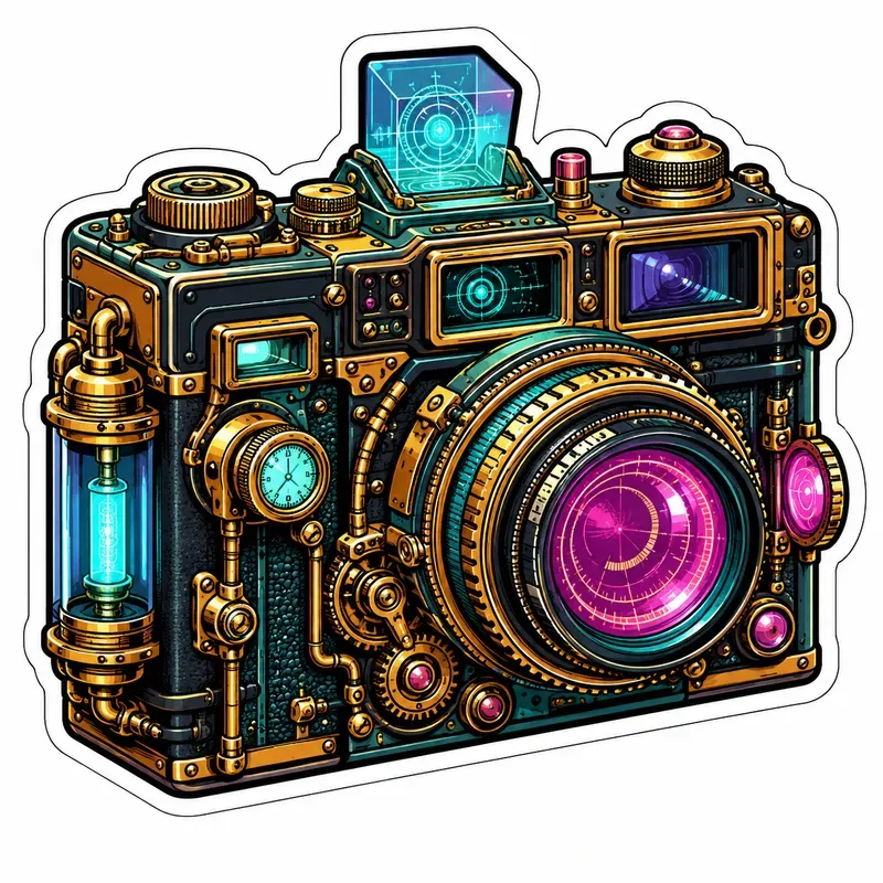Retrocyber 2D Sticker Generator